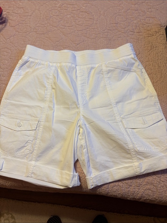 Chico's Pants - Chico's White Women's Cargo Shorts with Utility Pockets